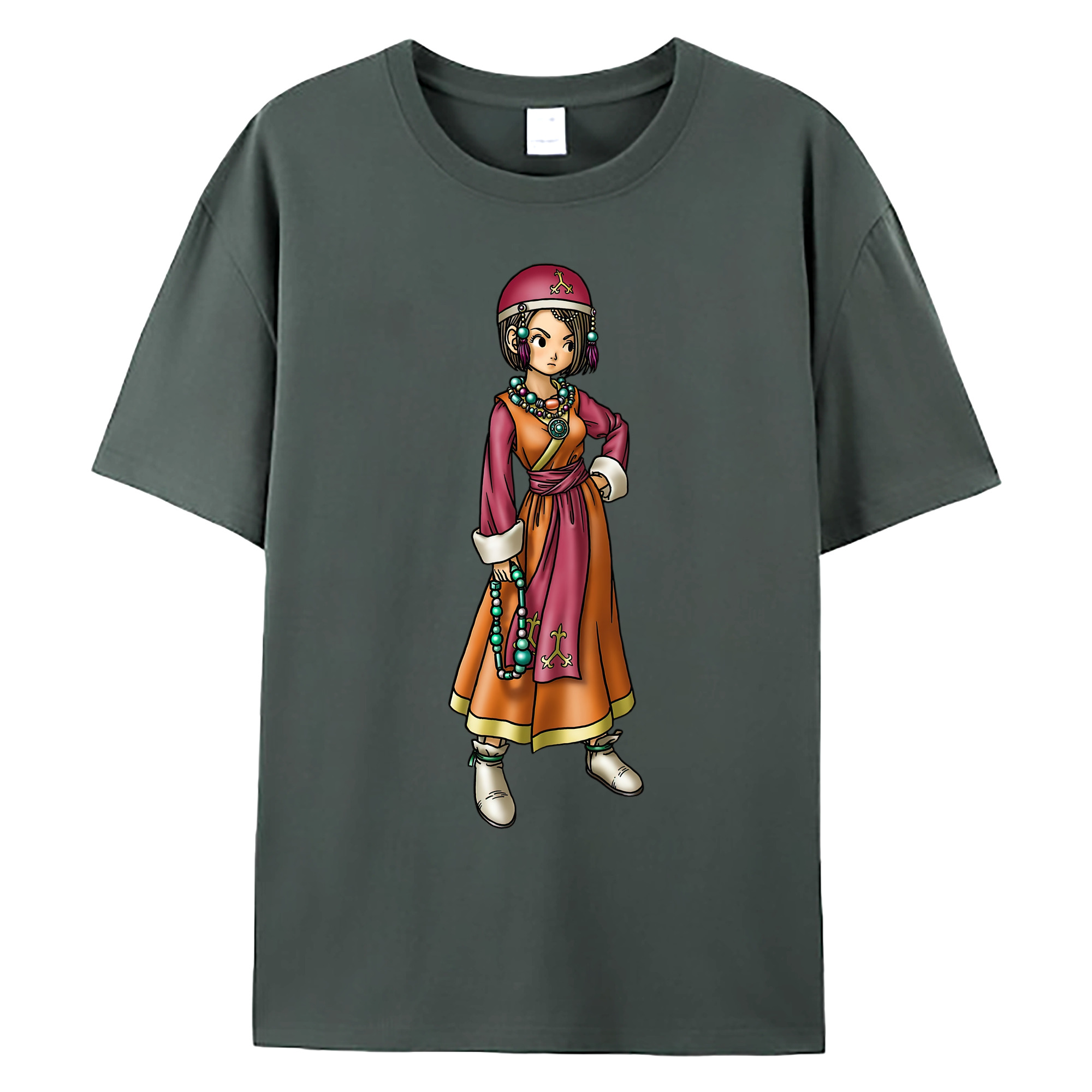 （画像用） ドラゴンクエスト Doragon Kuesuto Dragon Quest 綿100％ メンズ半袖Tシャツ｜肌触りやわらか＆通気性